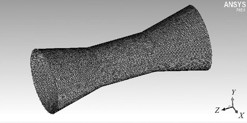 圖1 異徑導流筒網(wǎng)格圖Figure 1 Meshing model of reducer