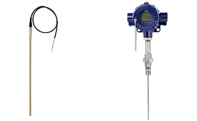 左：連接電纜模型TR40電阻溫度計(jì)（應(yīng)用廣泛）右：為流程工業(yè)模型tr12-b電阻溫度計(jì)（石化、石油和天然氣行業(yè)）